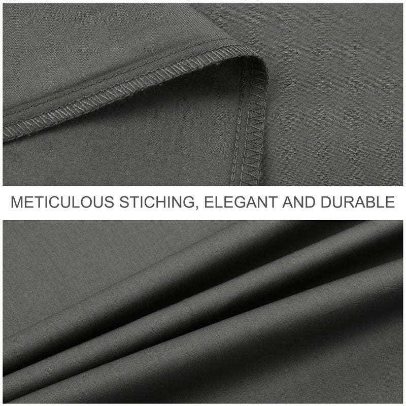 PiccoCasa 100% Egyptian Cotton Body Pillow Cover | Soft 300 Thread Count Pillowcase | Breathable Pillow Case with Zippered Closure | No Wrinkle | No-Fade | Dark Gray | 20"x48" - Image 5